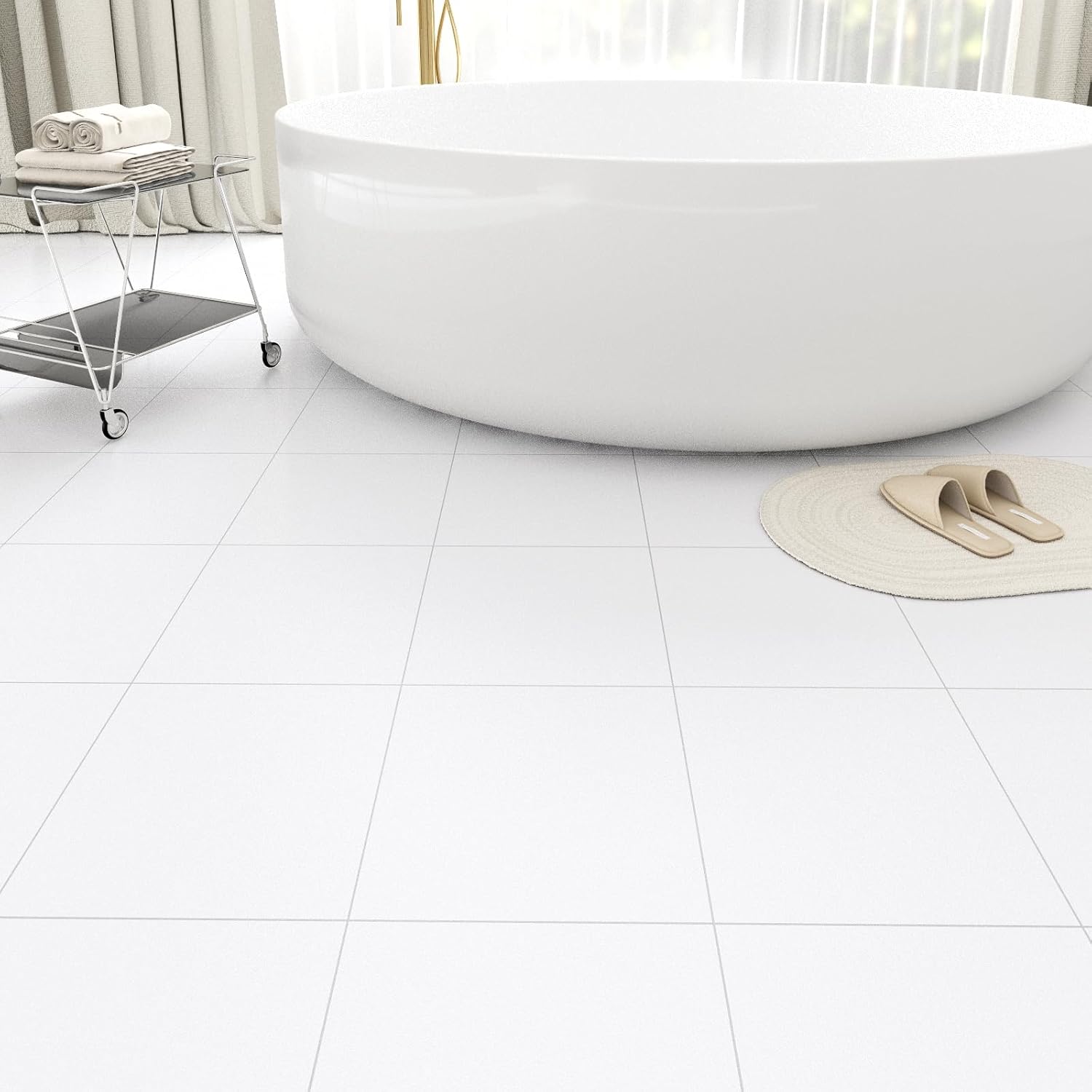 Peel and Stick Floor Tile 20-Pack 20 Sq.Ft Matte Pattern Flooring