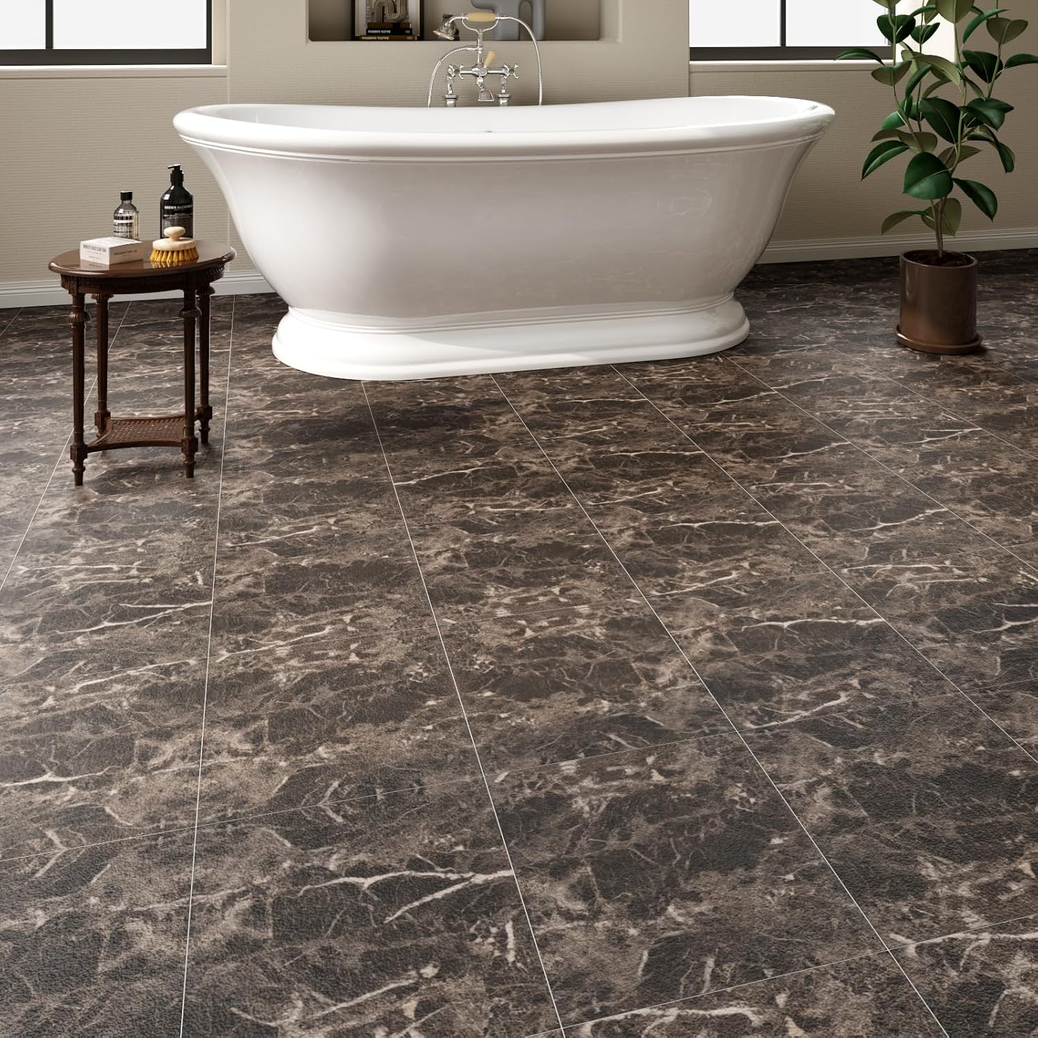 20 Pack Cover 20 Sq.Ft Peel and Stick Floor Tiles