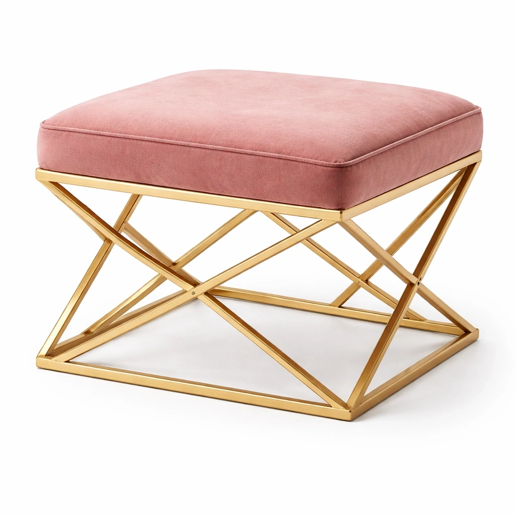 Banc design avec structure mtallique C Rose