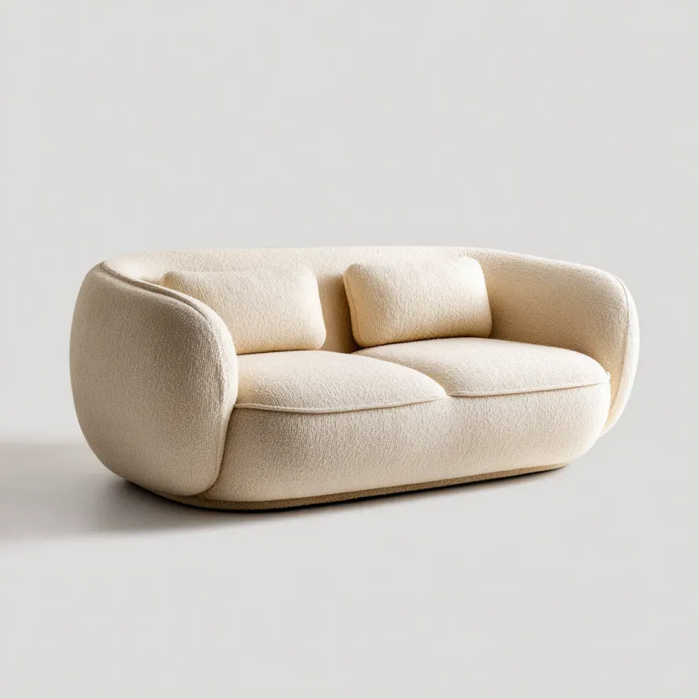 Sofá de Dos Plazas 180x90x75 cm - Beige - Diseño Contemporáneo