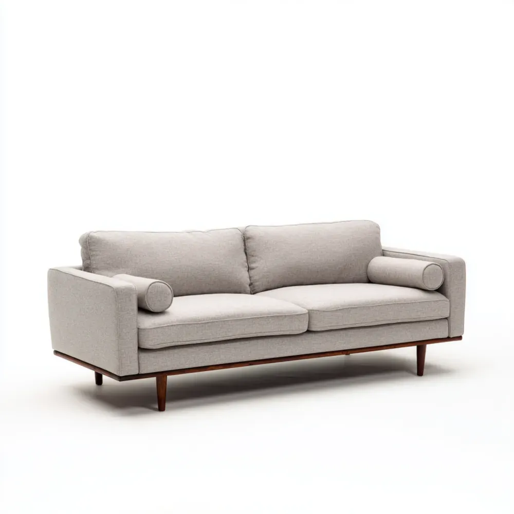 Sofá de Tres Plazas de Tela 200x85x90 cm – Beige