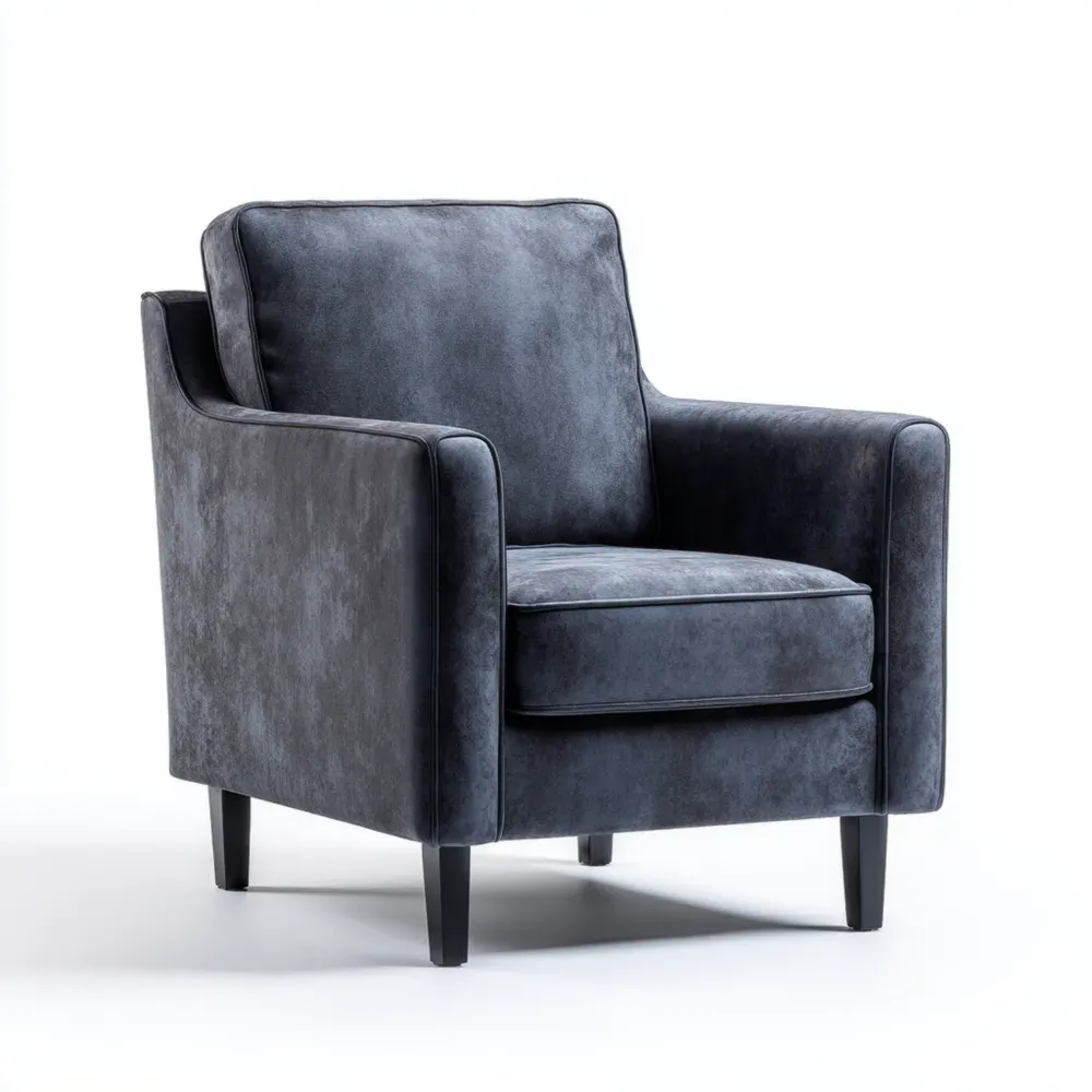 Sillón de tela suave 80x85x100 cm - Gris Oscuro - Diseños modernos