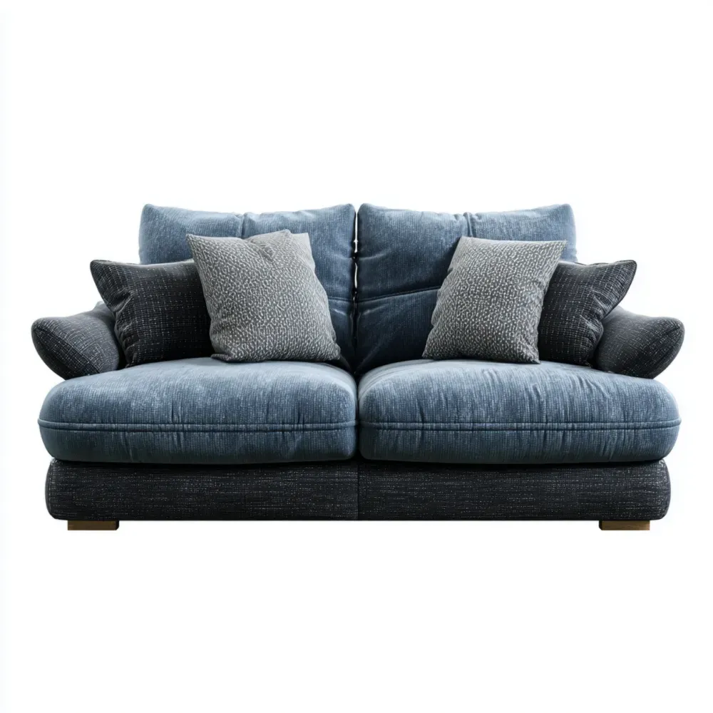 Sofá de dos plazas Acolchado 150x90x85 cm – Azul Oscuro – Diseño Contemporáneo