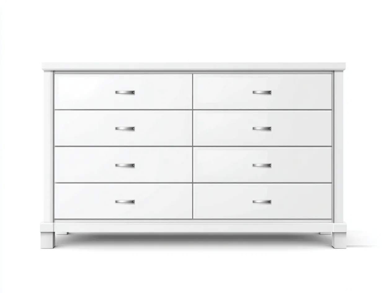 Cómodas 160x45x85 cm - blanco - cómoda de madera con 8 cajones - estilo moderno-Cozyuppad