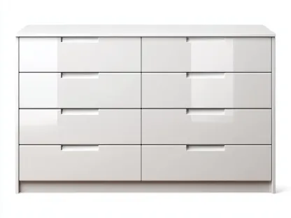 Cómodas madera 140x45x80 cm blanco moderno almacenamiento dormitorio-Cozyuppad