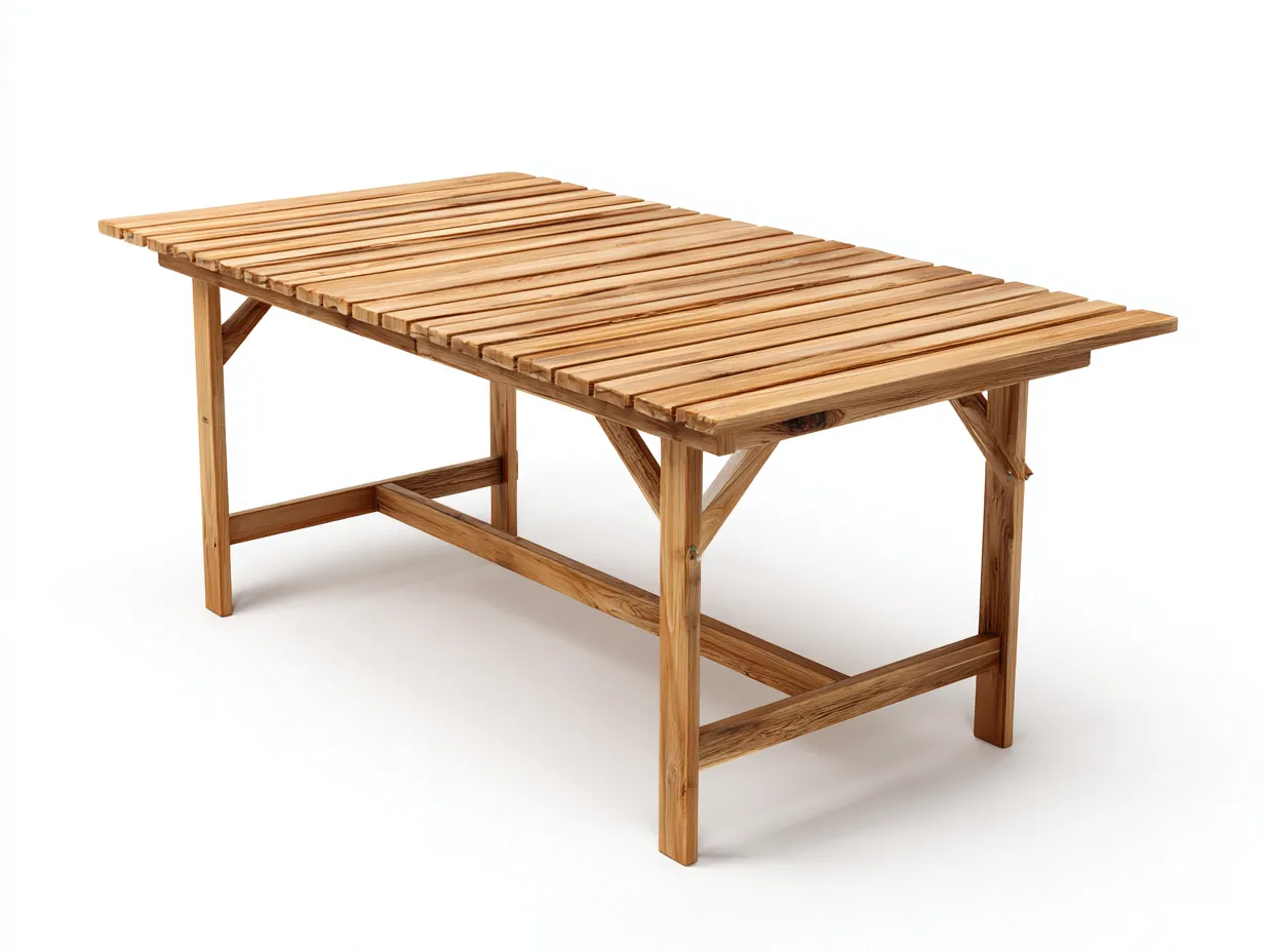 Mesas de jardín 180x75x75 cm - madera natural - mesa de exterior plegable - estilo rústico-Cozyuppad