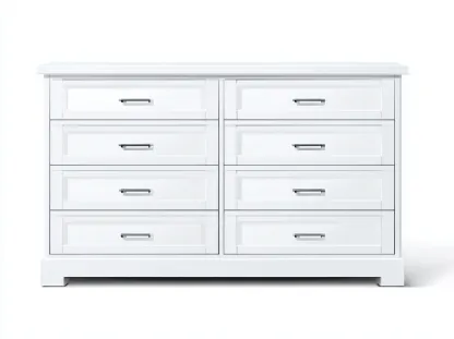 Cómoda madera 160x45x85 cm - blanco - para dormitorio - diseño moderno-Cozyuppad