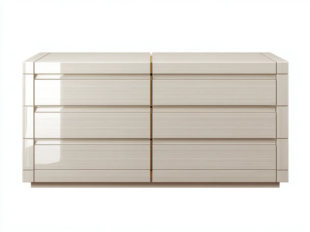 Cómoda madera 150x45x80 cm - beige - para dormitorio - diseño moderno-Cozyuppad