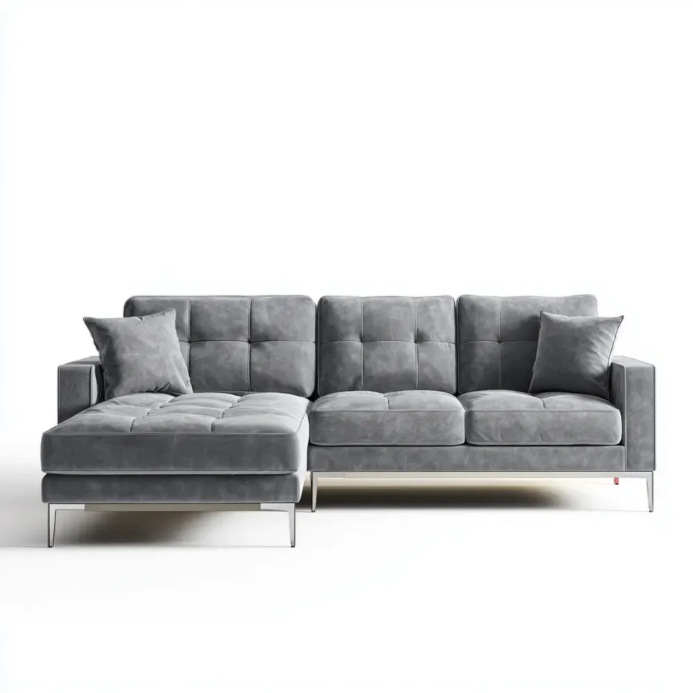 Sofá Esquinero 250x150x85 cm – Gris Oscuro – Diseño Moderno