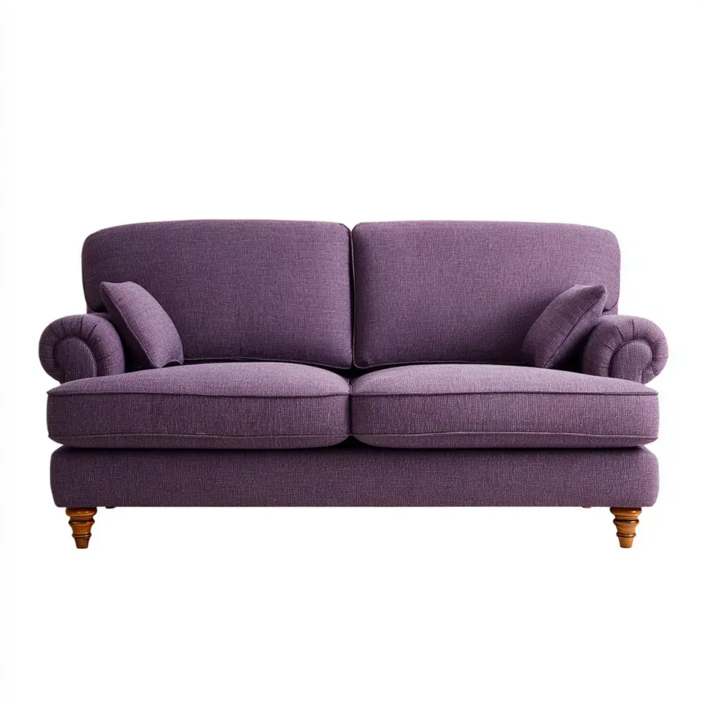 Sofá de dos plazas 150x85x70 cm - Púrpura - Diseño Clásico