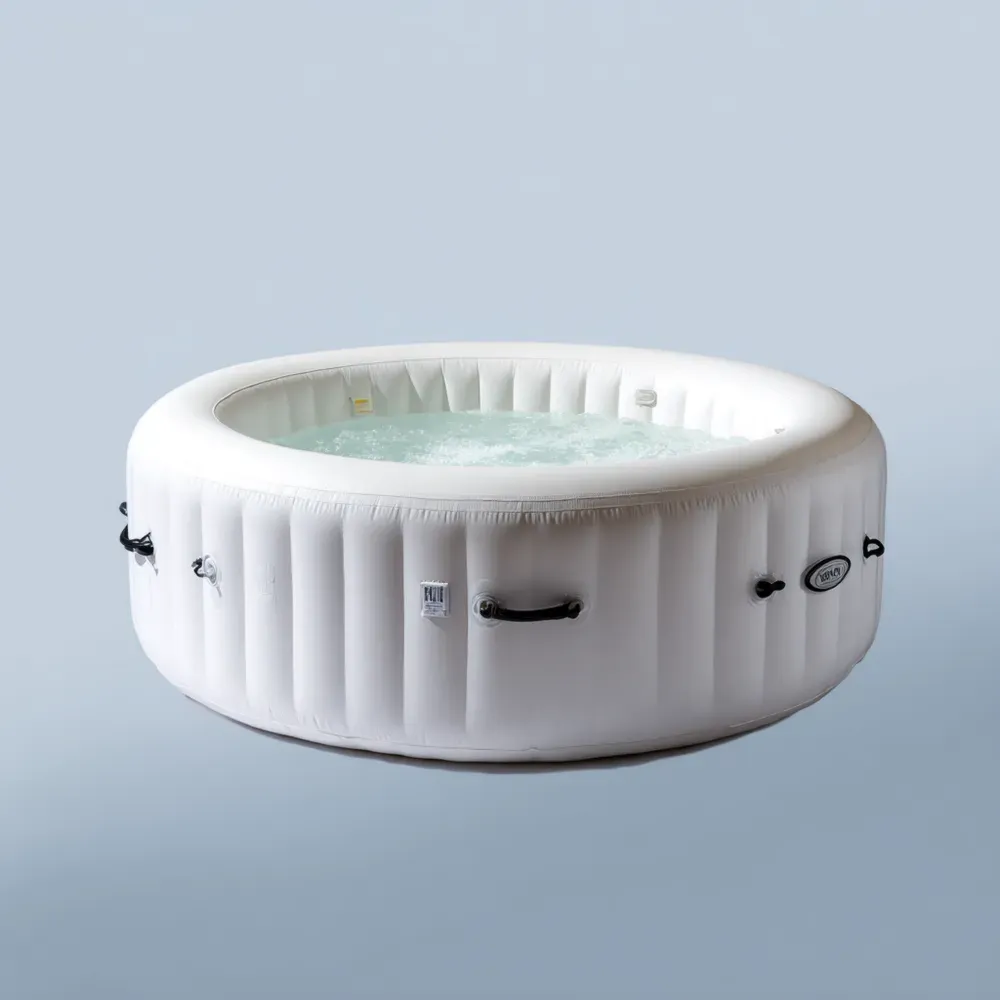 Jacuzzi Inflable Redondo 196x196x71 cm - Blanco - Hidromasaje Portátil