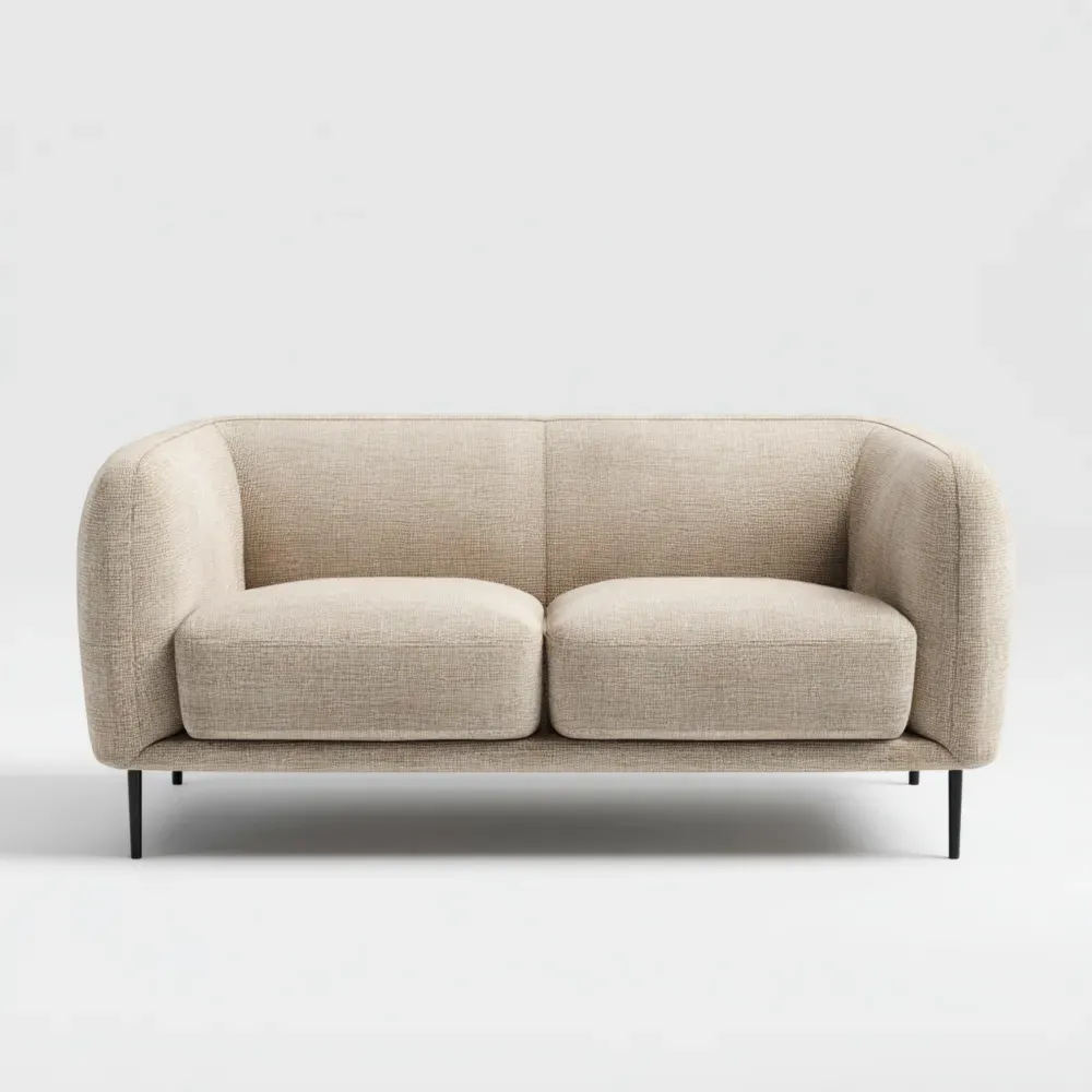 Sofá de tela 140x80x75 cm – Beige – Diseño moderno