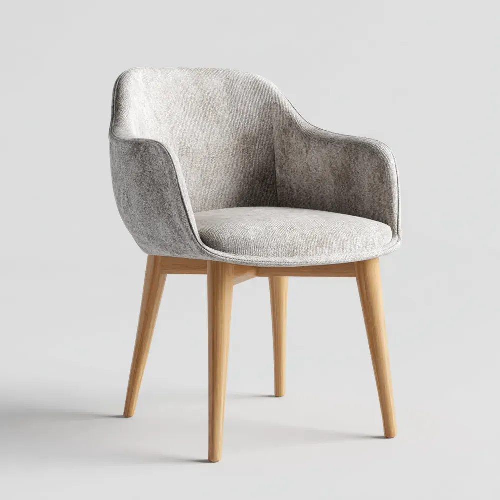 Silla de Comedor 85x55x55 cm – Gris Claro – Diseño Moderno