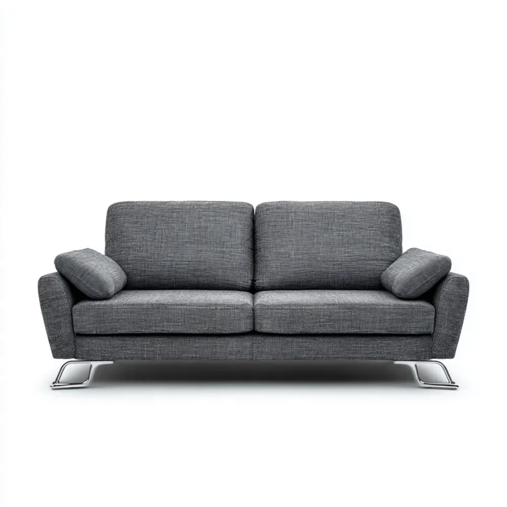 Sofá de Dos Plazas 200x90x85 cm - Tela - Gris Oscuro