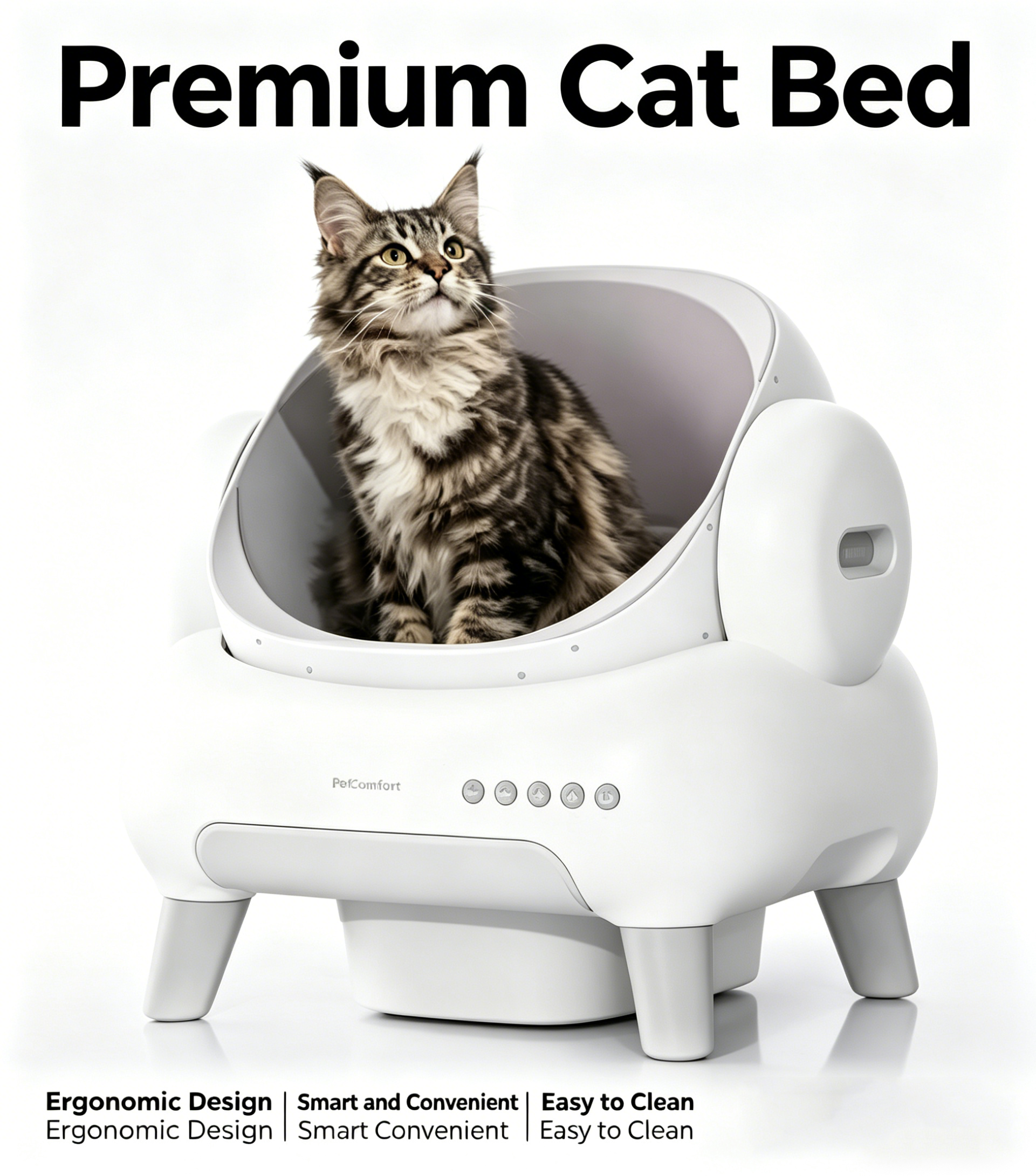 Neakasa M1 Plus Lite Open-Top Self Cleaning Cat Litter Box, Automatic Cat Litter Box with APP Control, Upgraded Safety Protection, Odor Control, Includes 1 Roll Waste Bag