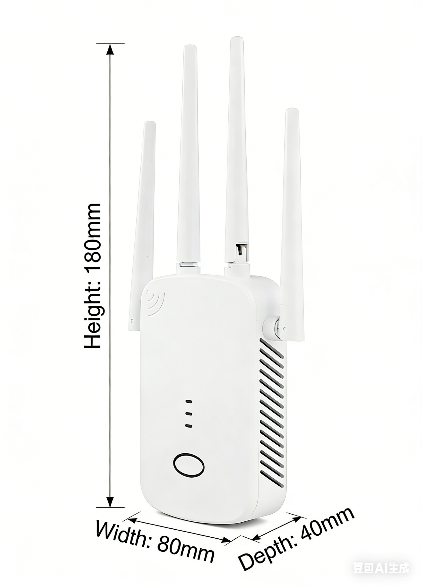 300Mbps WiFi Range Extender 2.4GHz Wireless Repeater with 4 Antennas, Long Range Signal Booster, Home Internet Amplifier Plug & Play