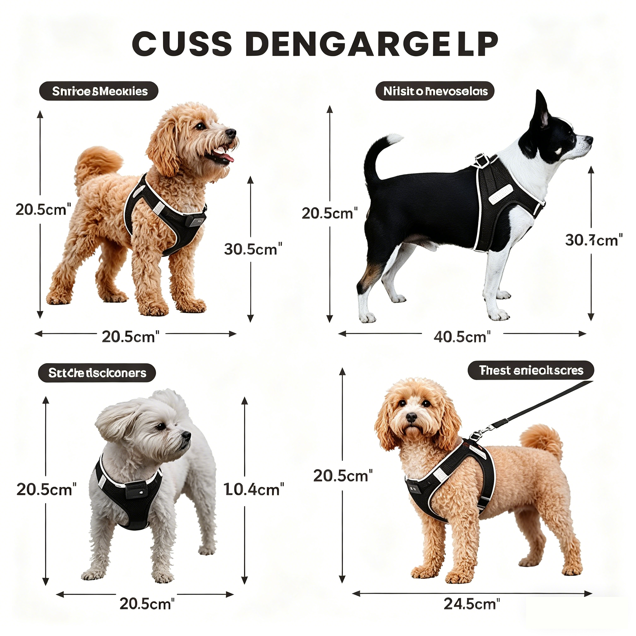 LED Light Up Dog Harness - USB Rechargeable, 3 Modes, Reflective, Breathable Mesh Safety Vest for Night Walks, Small Medium Dogs & Cats