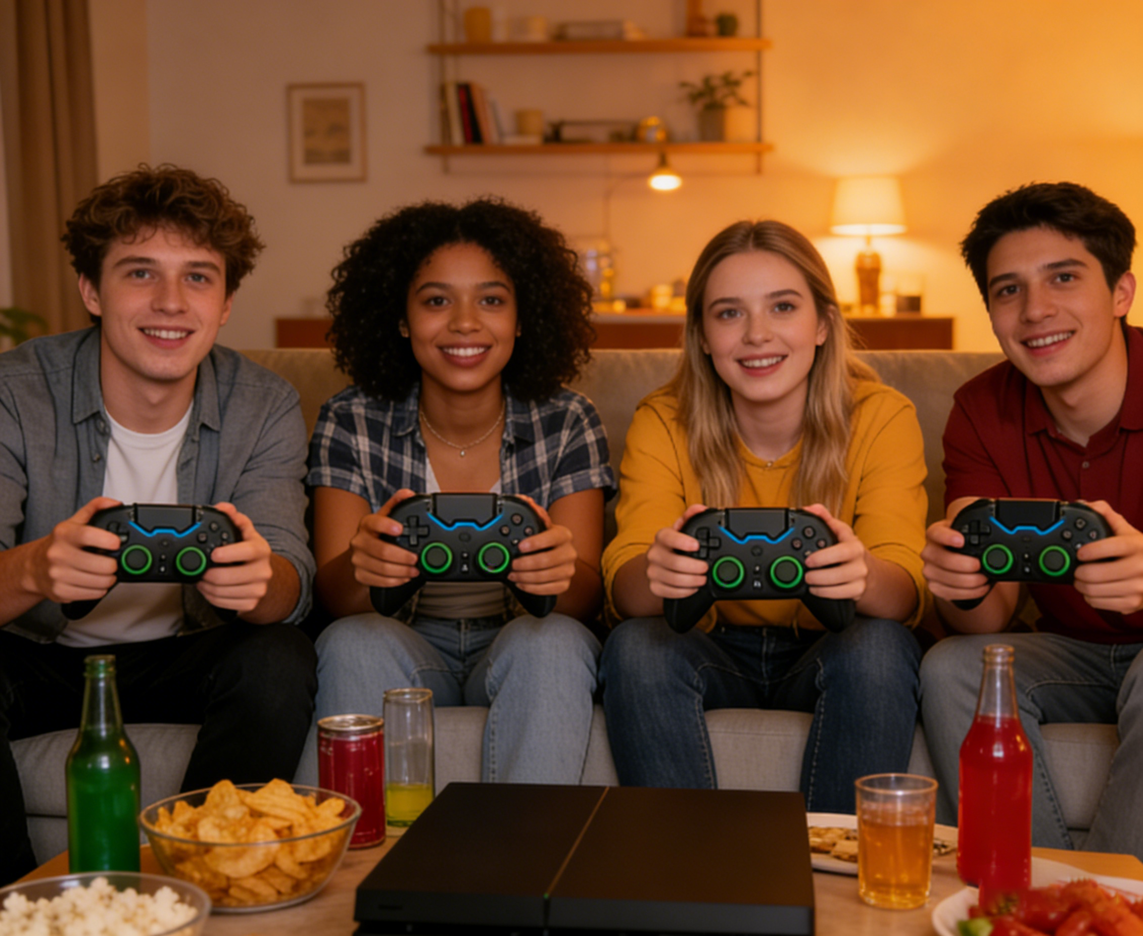 Wireless PS4 Controller with RGB Lights, Macro Programming, 6-Axis Motion Control, Anti-Slip Grip Gamepad for PlayStation 4/PC