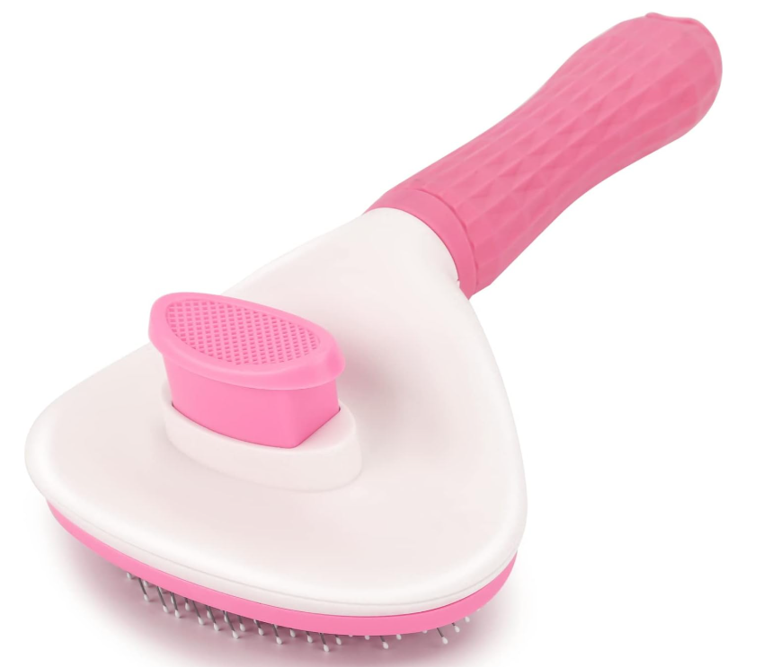 Dog Cat Bunny Pet Grooming Shedding Brush - Easy to Remove Loose Undercoat, Pet Massaging Tool Suitable for Pets with Long or Short Hai