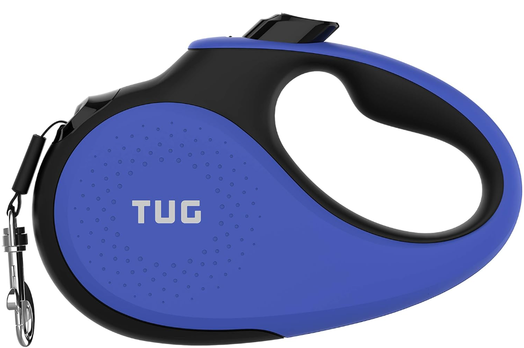 TUG 360° Tangle-Free Retractable Dog Leash with Anti-Slip Handle | 16 ft Strong Nylon Tape | One-Handed Brake, Pause, Lock