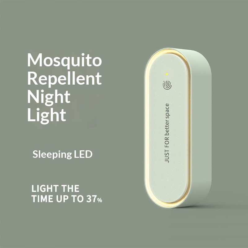 Ultrasonic Plug-in Mosquito Repeller & Night Lamp with Aroma Slot – Relaxing Bedside Aromatherapy