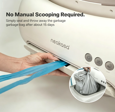 Neakasa M1 Plus Lite Open-Top Self Cleaning Cat Litter Box, Automatic Cat Litter Box with APP Control, Upgraded Safety Protection, Odor Control, Includes 1 Roll Waste Bag