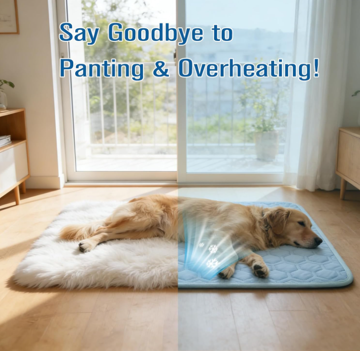 Dog Cooling Mat for Summer Self-Cooling Mat for Dogs & Cats Summer Outdoor Dog Pad Cooling Washable, Portable & Non-Toxic, High-Tech Fabric Crates, Beds, Cars