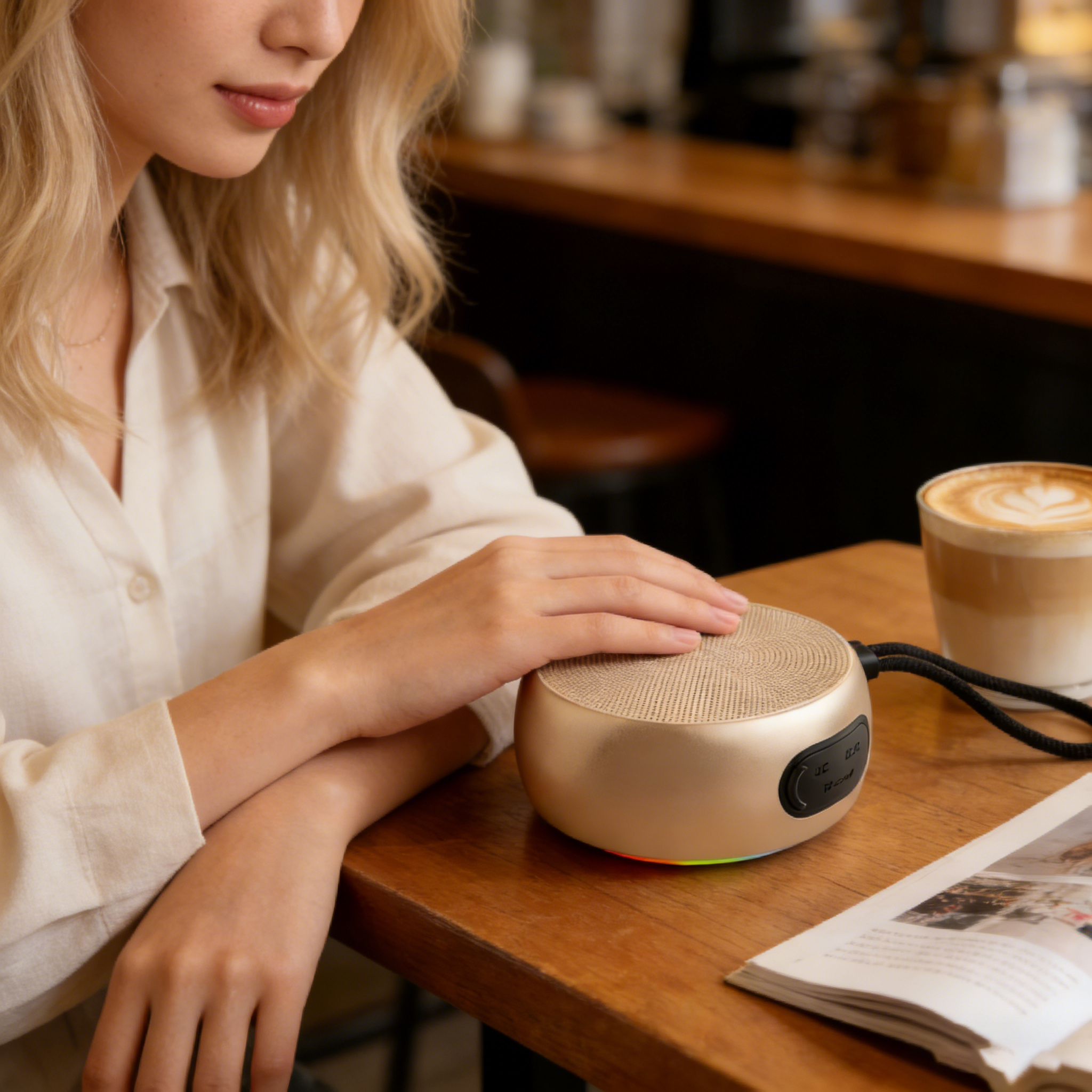 Portable Metal Bluetooth Speaker Deep Bass WirelessOutdoor Speaker IP67 Waterproof TF Card Support forCycling Travel