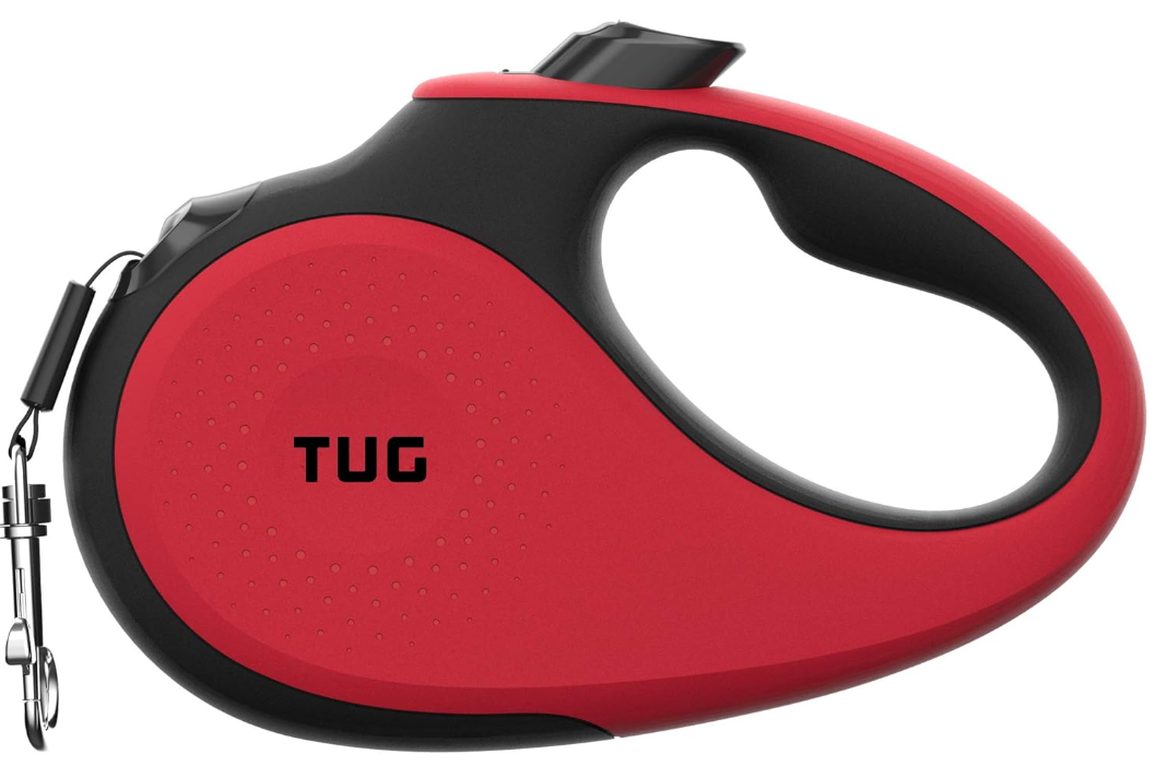 TUG 360° Tangle-Free Retractable Dog Leash with Anti-Slip Handle | 16 ft Strong Nylon Tape | One-Handed Brake, Pause, Lock