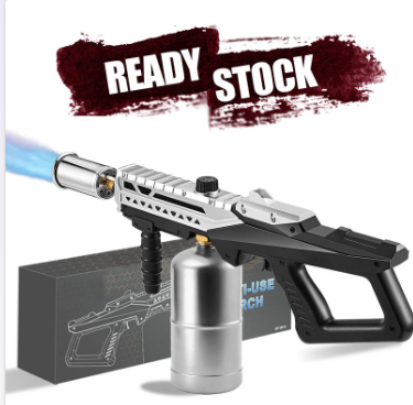 Powerful Adjustable Propane Flamethrower Torch Gun, Heavy-Duty Outdoor Igniter for Charcoal BBQ, Camping Fire Starting & Backyard Use