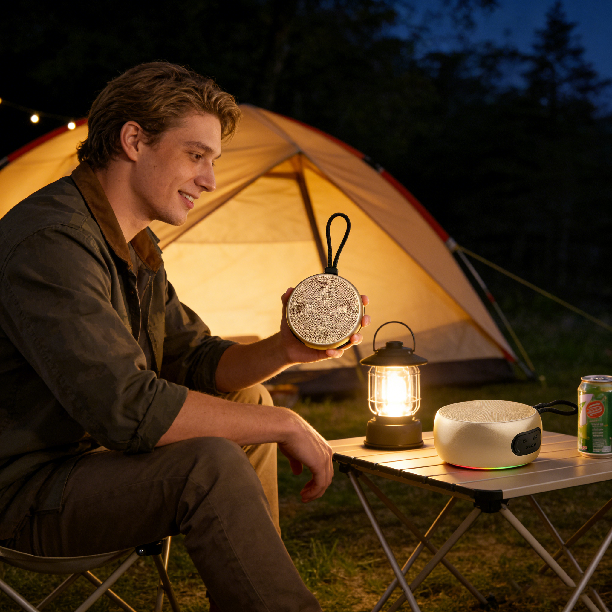 Portable Metal Bluetooth Speaker Deep Bass WirelessOutdoor Speaker IP67 Waterproof TF Card Support forCycling Travel