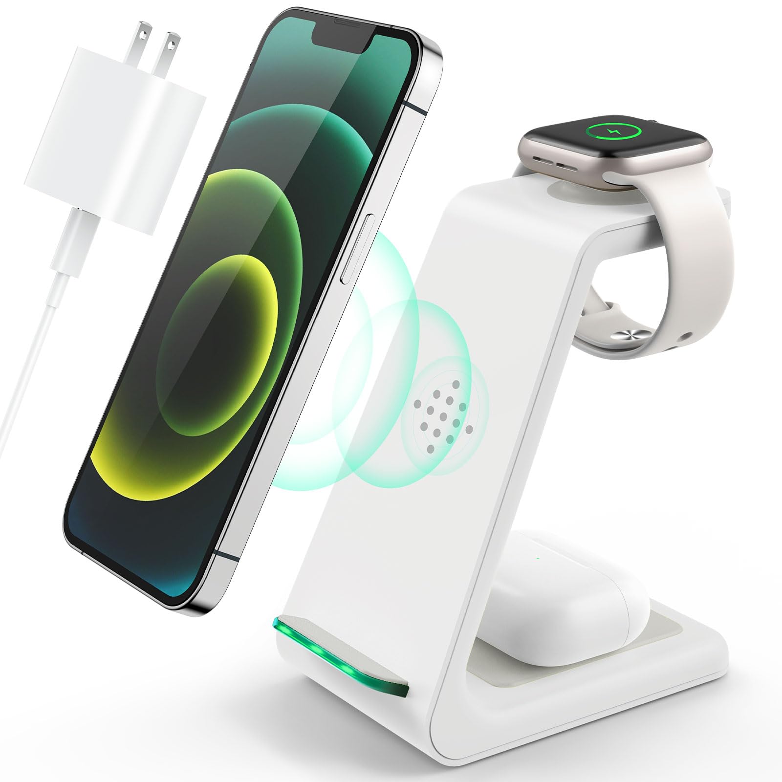 3‑in‑1 Fast Wireless Charging Station — iPhone, Apple Watch & AirPods
