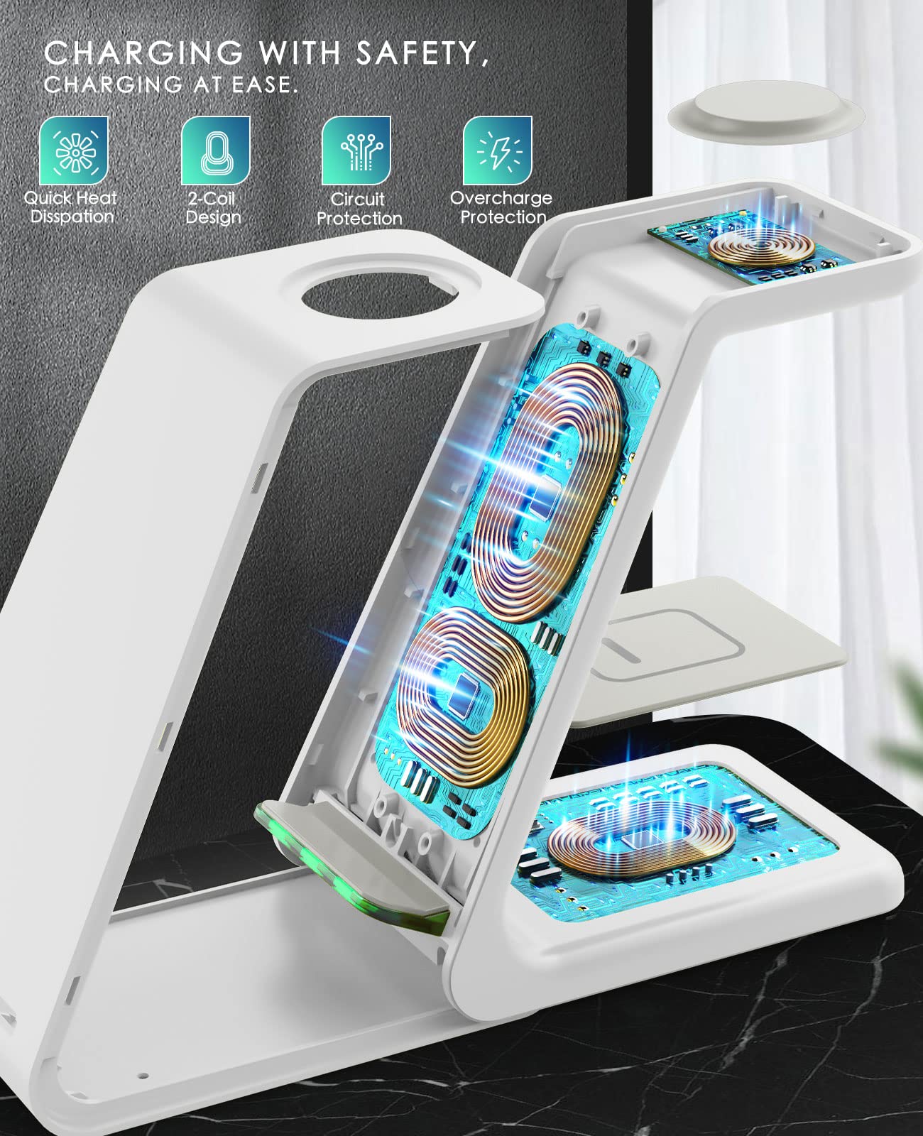 3‑in‑1 Fast Wireless Charging Station — iPhone, Apple Watch & AirPods