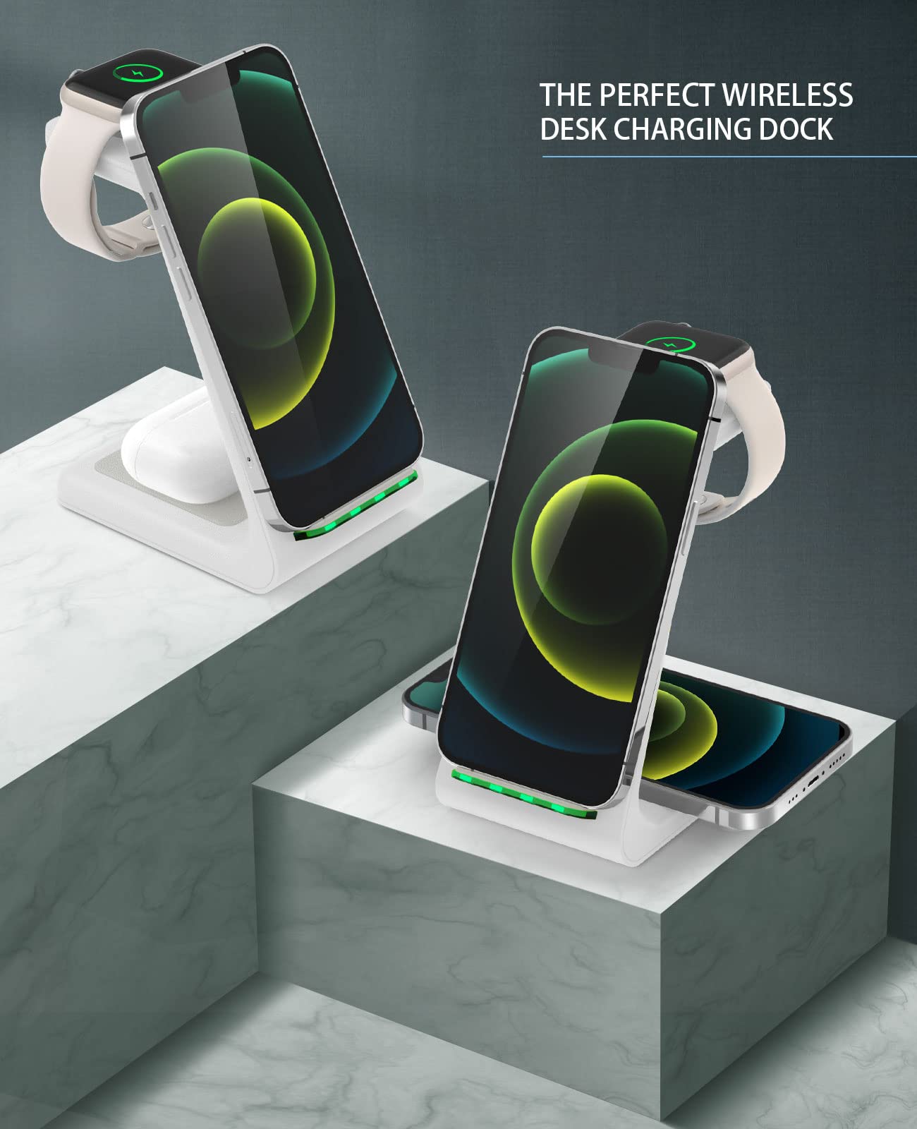 3‑in‑1 Fast Wireless Charging Station — iPhone, Apple Watch & AirPods