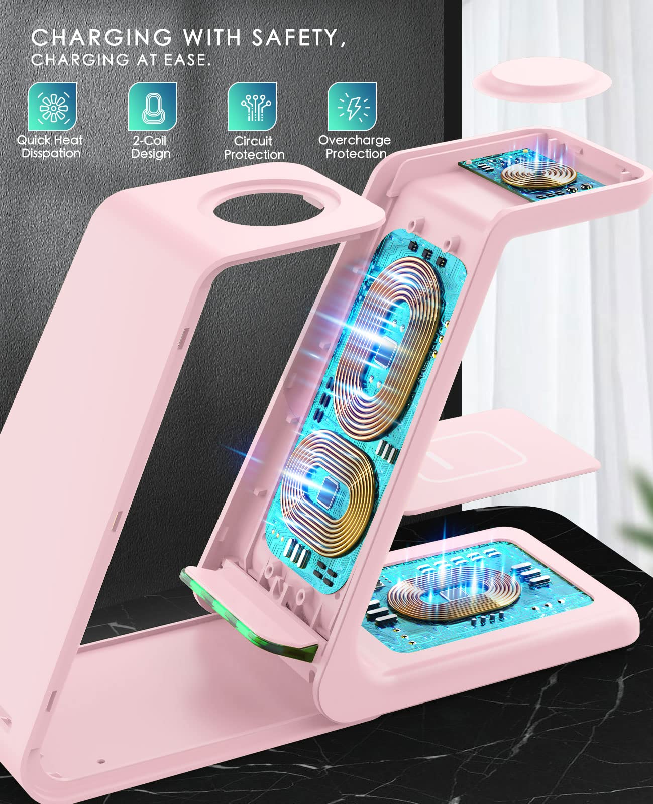 3‑in‑1 Fast Wireless Charging Station — iPhone, Apple Watch & AirPods