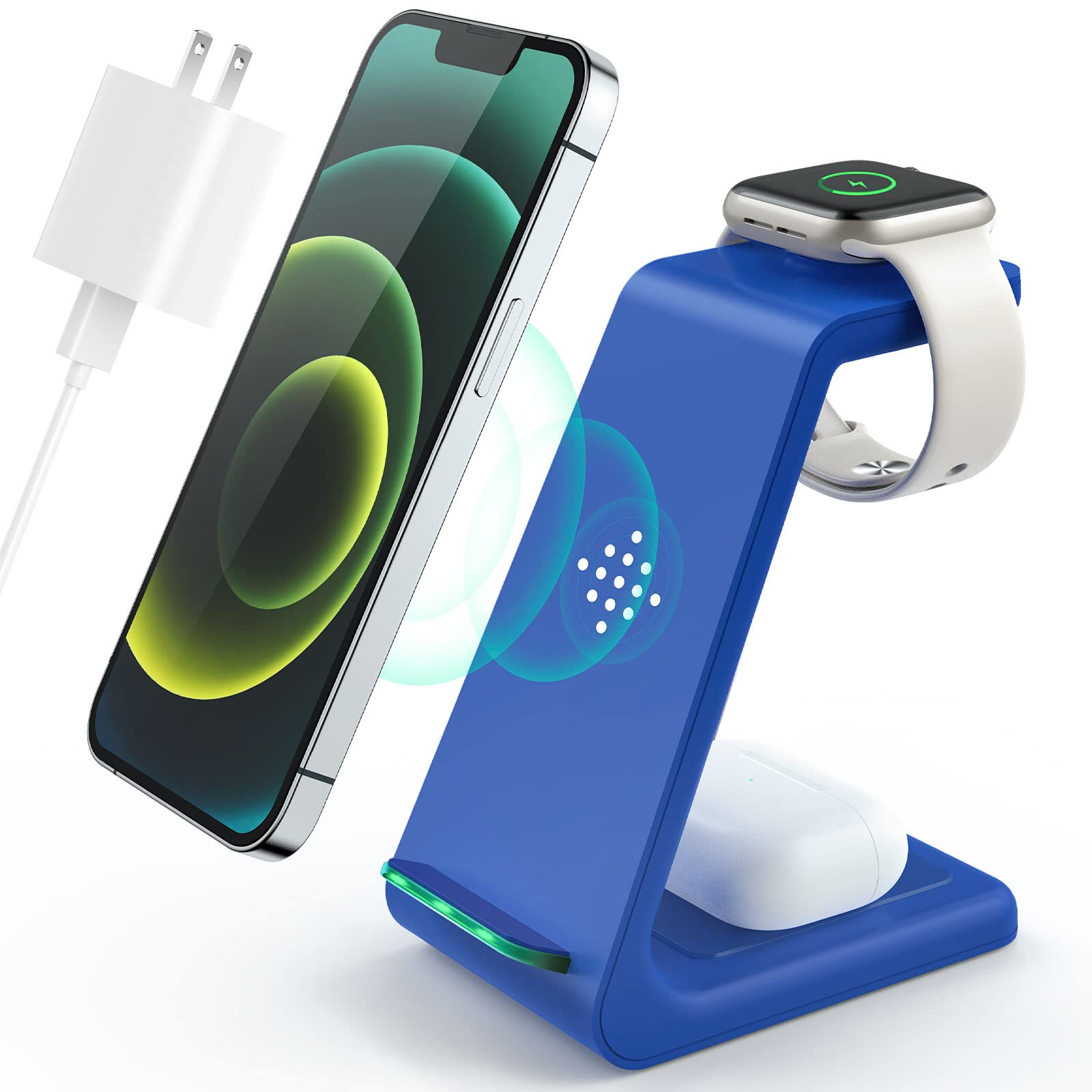 3‑in‑1 Fast Wireless Charging Station — iPhone, Apple Watch & AirPods