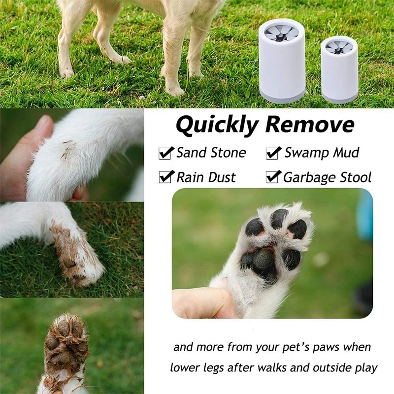 Portable Dog Paw Cleaner Cup | Silicone Foot Washer for Small & Medium Dogs Cats Automatic Muddy Paw Cleaning Supplies
