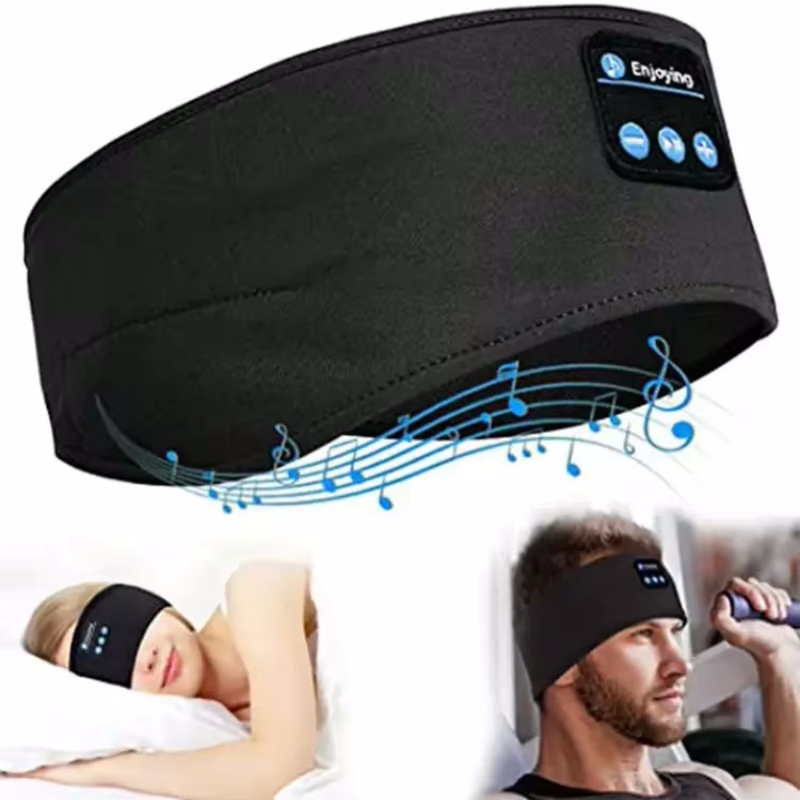 Wireless Sleep Mask Headphones Thin Soft Elastic Headband Comfortable Music Eye Mask for Side Sleepers