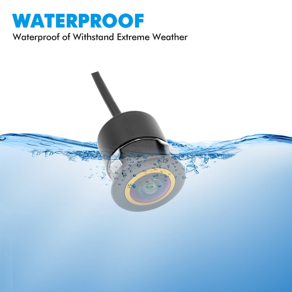 SMARTOUR 1080P AHD Car Reverse Camera, 1920*1080 HD CVBS CCD Night Vision Waterproof Punch Rear View Backup Camera for Vehicle