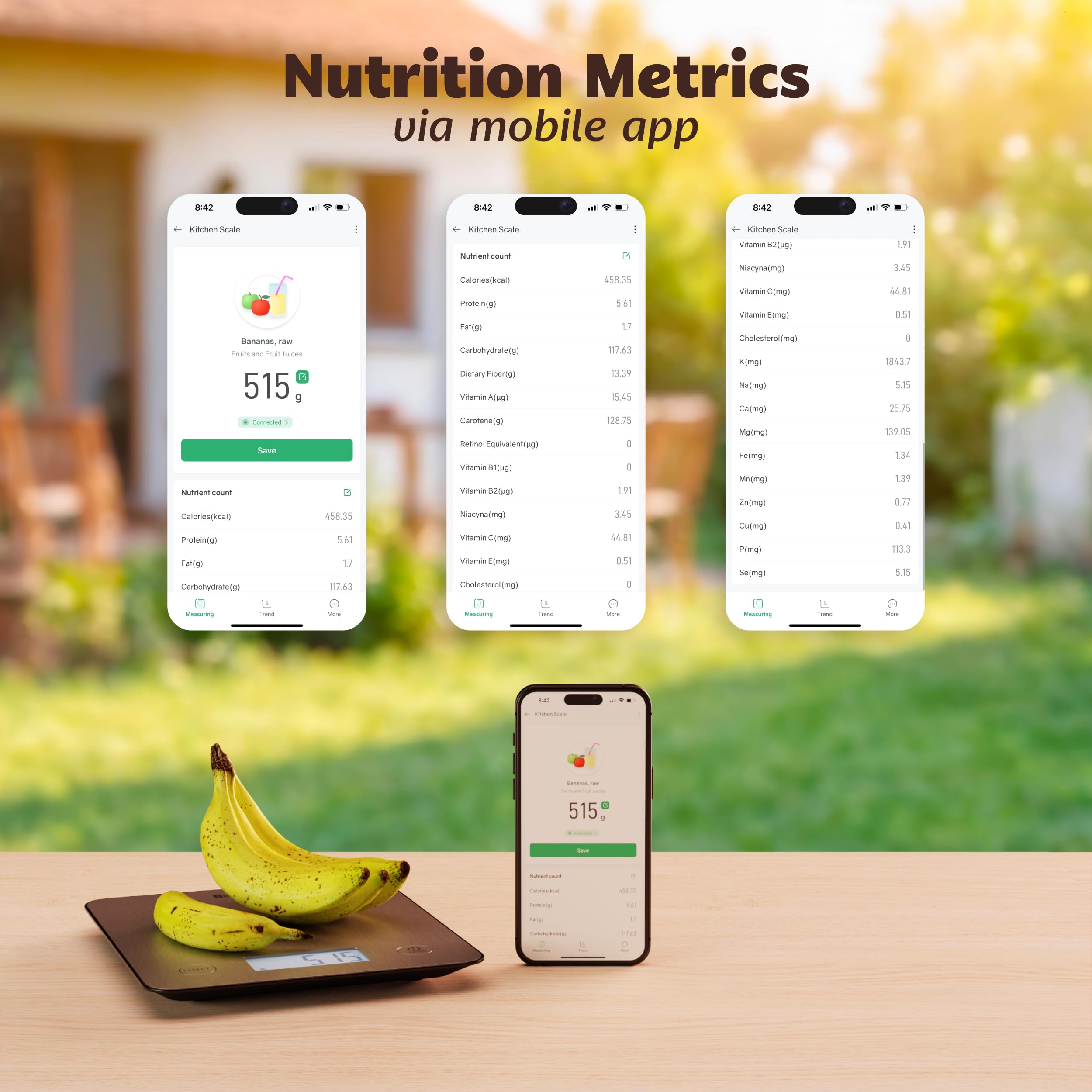 Smart Food Scale with App — Calorie & Macro Tracking, Nutritional Calculator, Portion Control, g/oz