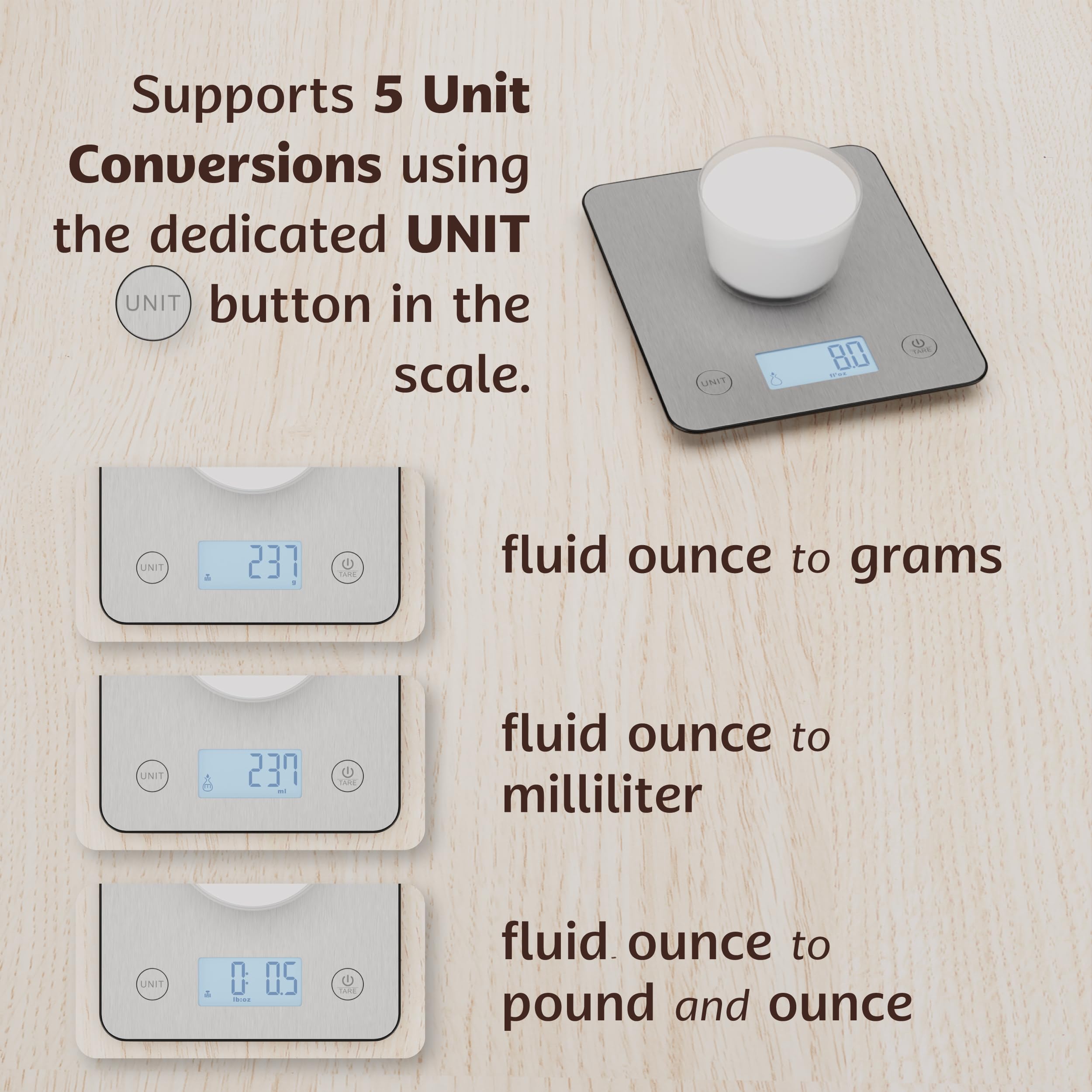 Smart Food Scale with App — Calorie & Macro Tracking, Nutritional Calculator, Portion Control, g/oz