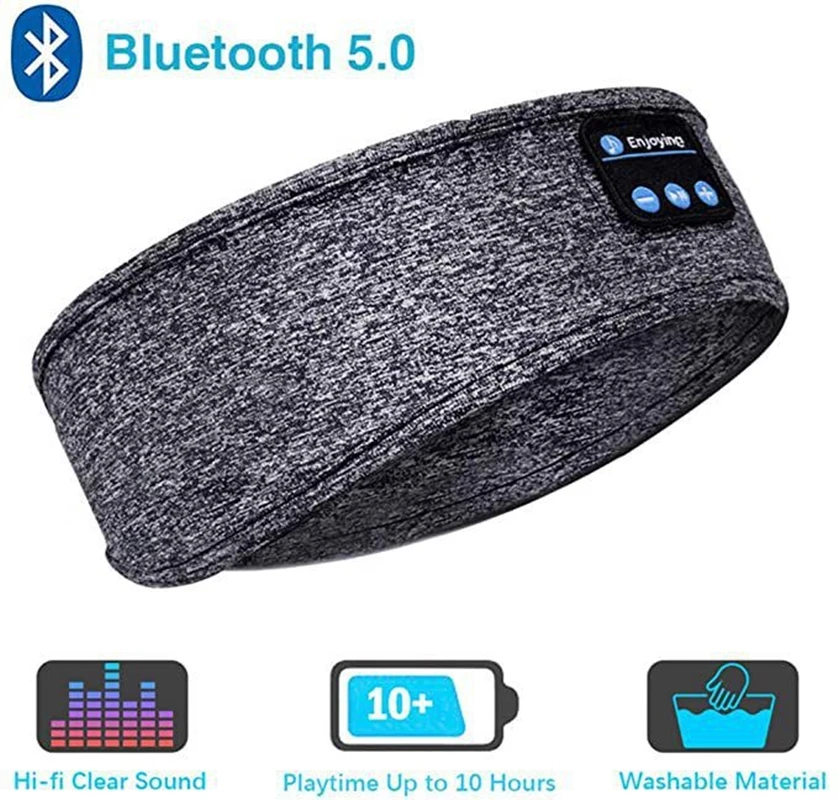 Wireless Sleep Mask Headphones Thin Soft Elastic Headband Comfortable Music Eye Mask for Side Sleepers