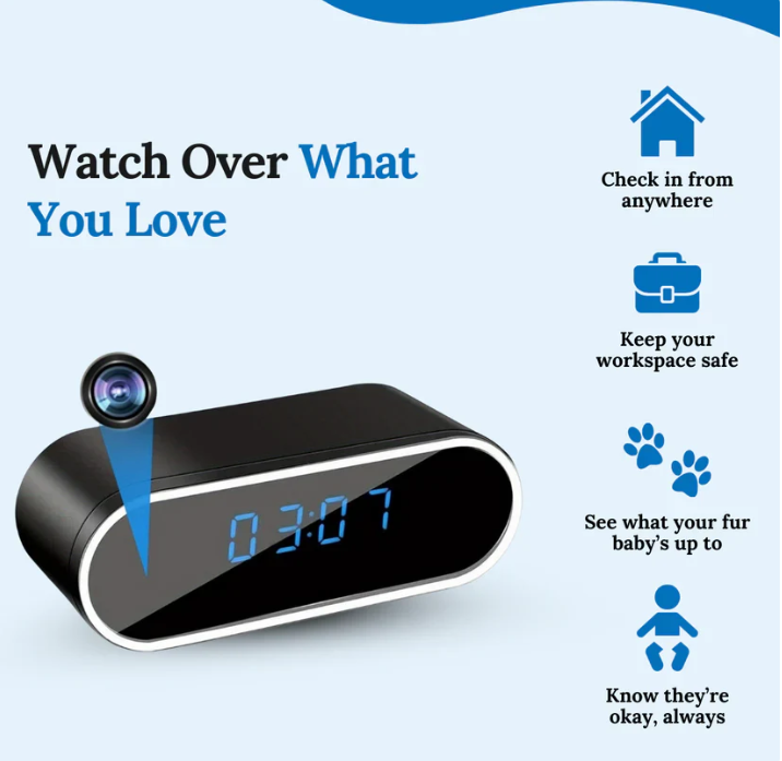 Masked Eyes™ — SafeView Surveillance Clock