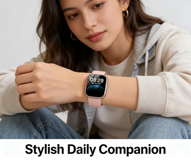 Smart Watch with Alexa Built-in, 1.83" HD Touchscreen Fitness Tracker with Bluetooth Calling, Fitness Watch with Heart Rate/Sleep Monitor/120+ Sports, IP68 Waterproof Smartwatch for Android iOS