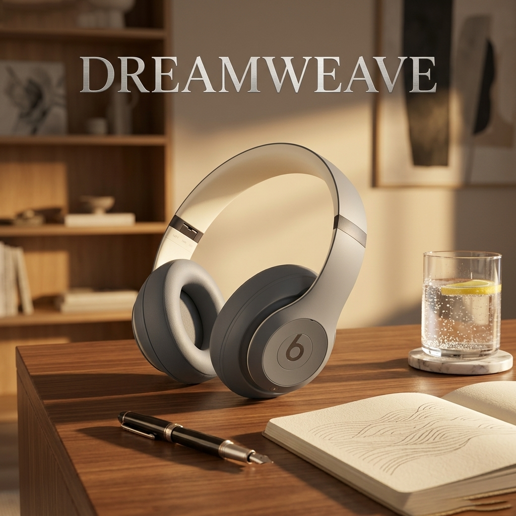 “Grey-White Dream” Noise Cancelling Headphones – Spatial Audio, 40H Playtime, Premium Matte Design, Lightweight Comfort Over-Ear Headset