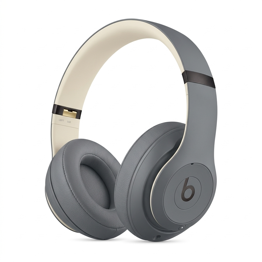 “Grey-White Dream” Noise Cancelling Headphones – Spatial Audio, 40H Playtime, Premium Matte Design, Lightweight Comfort Over-Ear Headset