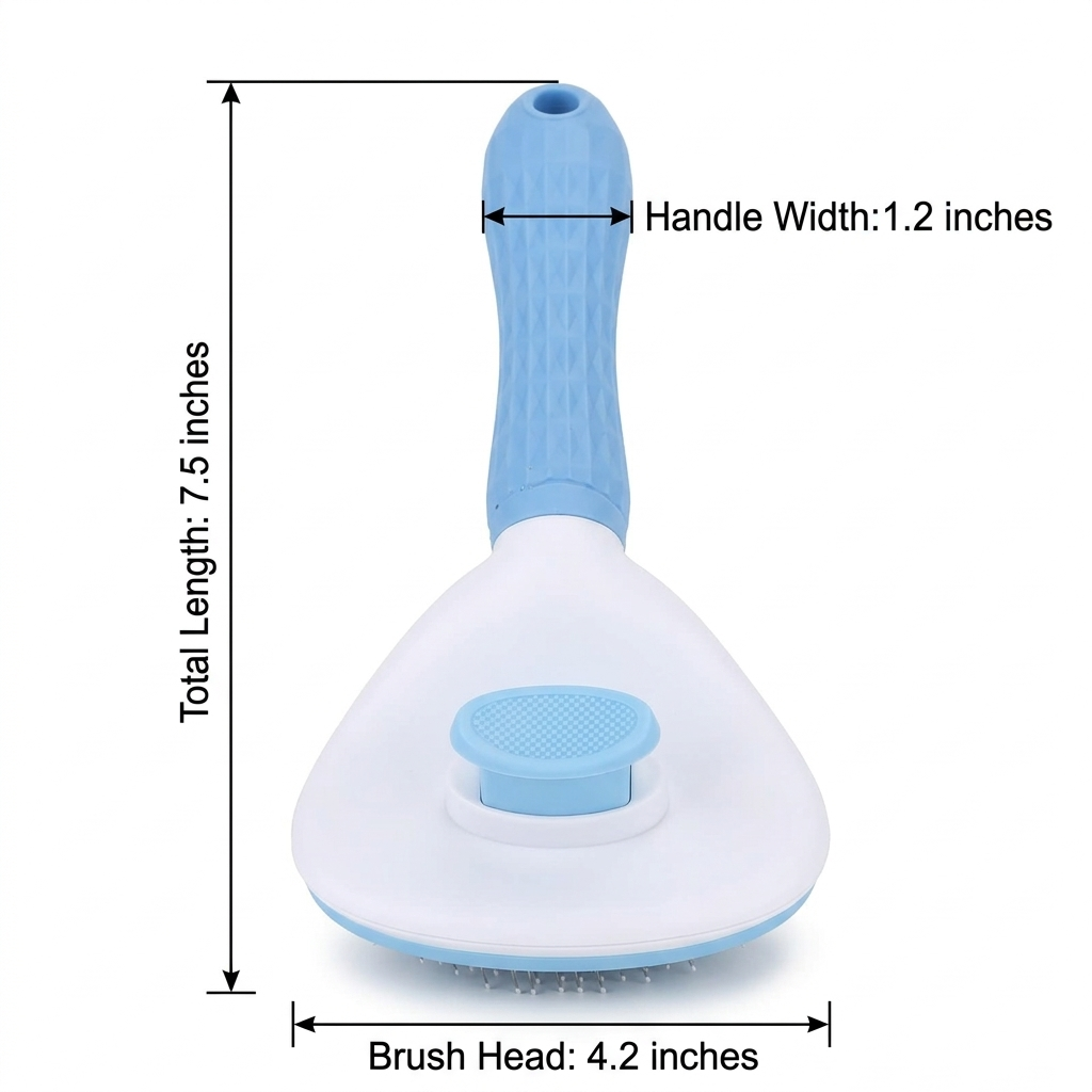 Dog Cat Bunny Pet Grooming Shedding Brush - Easy to Remove Loose Undercoat, Pet Massaging Tool Suitable for Pets with Long or Short Hai