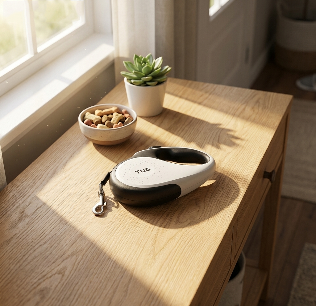 TUG 360° Tangle-Free Retractable Dog Leash with Anti-Slip Handle | 16 ft Strong Nylon Tape | One-Handed Brake, Pause, Lock