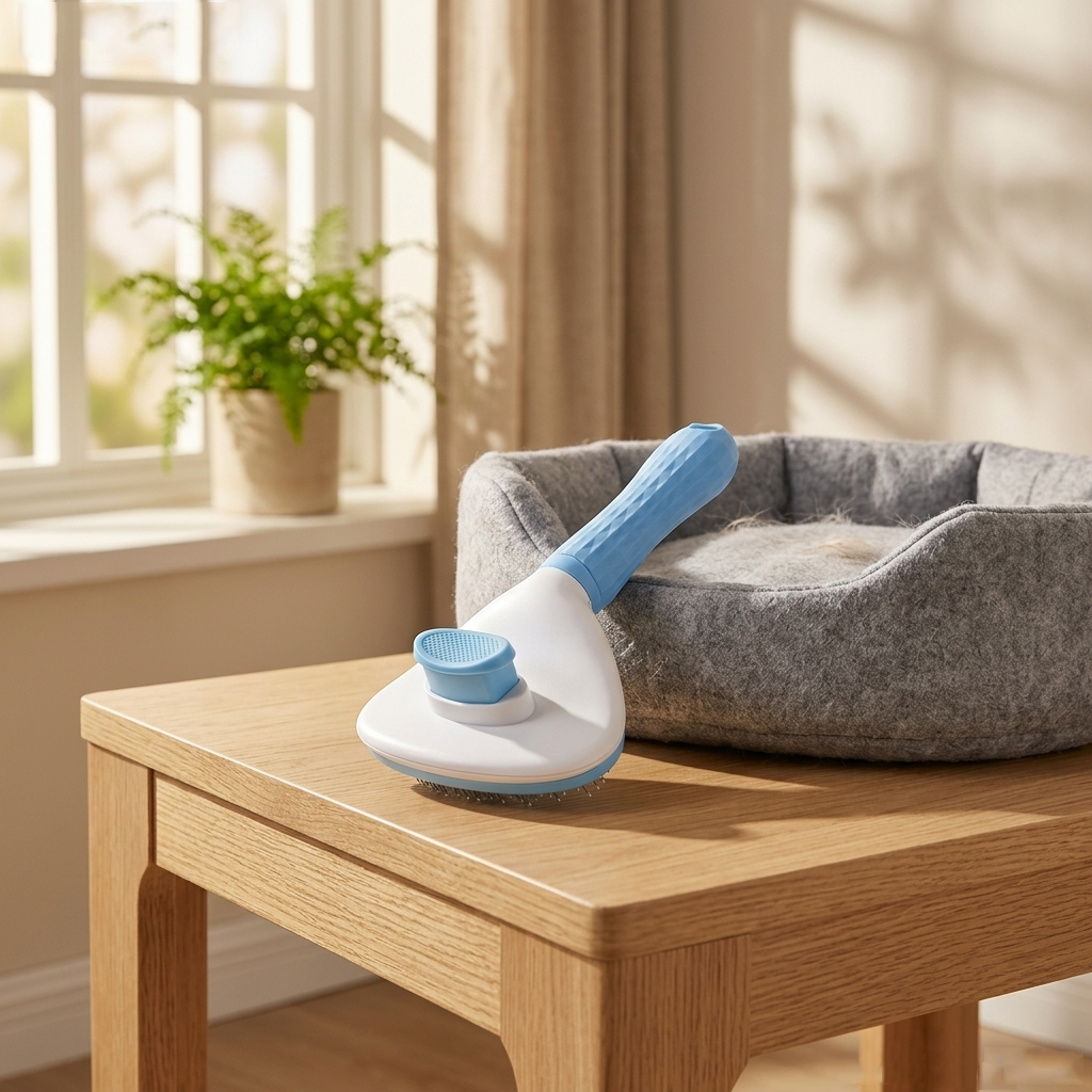 Dog Cat Bunny Pet Grooming Shedding Brush - Easy to Remove Loose Undercoat, Pet Massaging Tool Suitable for Pets with Long or Short Hai