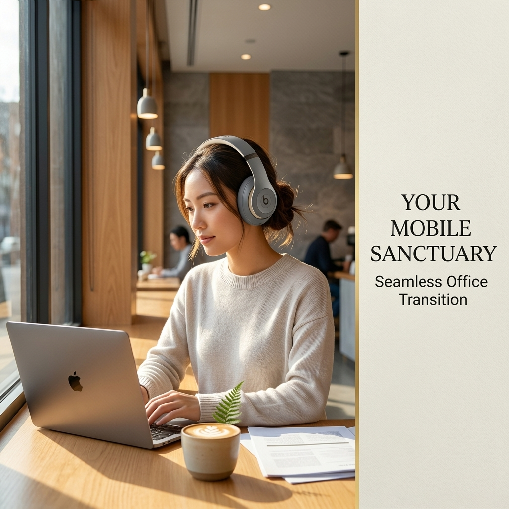 “Grey-White Dream” Noise Cancelling Headphones – Spatial Audio, 40H Playtime, Premium Matte Design, Lightweight Comfort Over-Ear Headset